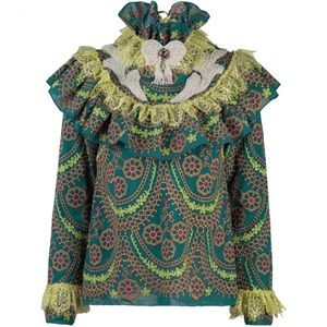 Beaded embroidery shirt